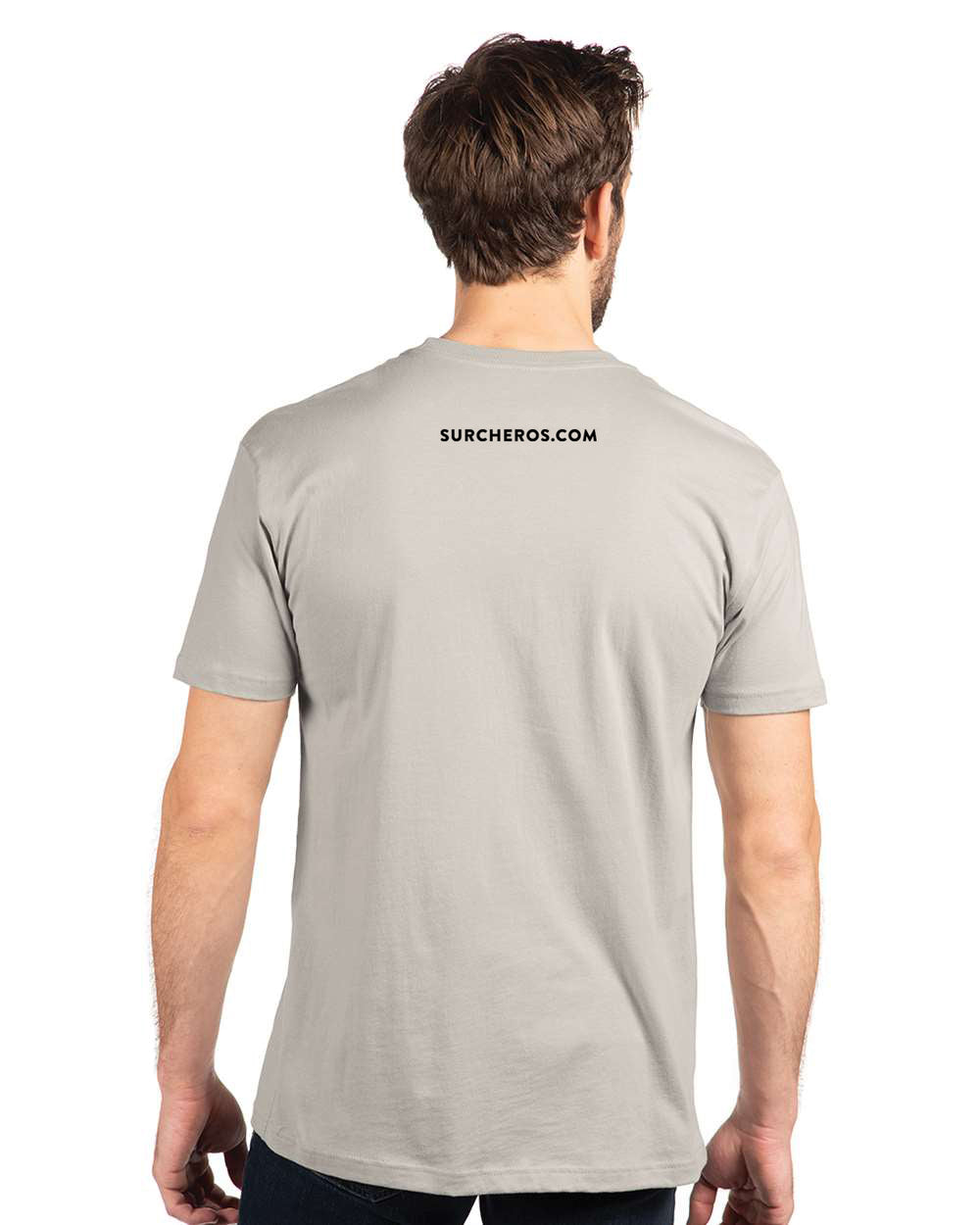 Retail SHORT Sleeve Tee Shirt-Silver Gray