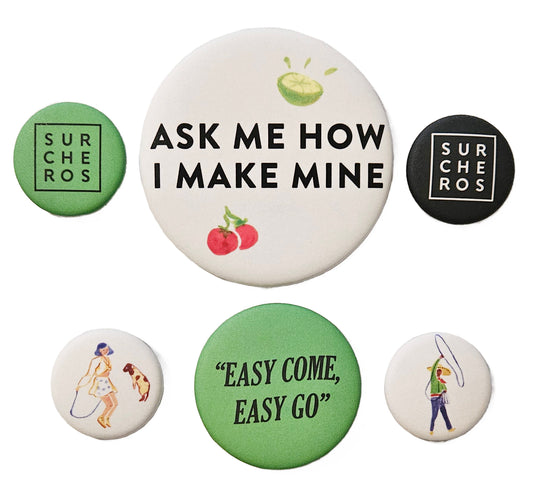 Uniform Six Button Pre-Pack With ASK ME HOW I MAKE MINE 2.25" button with magnet