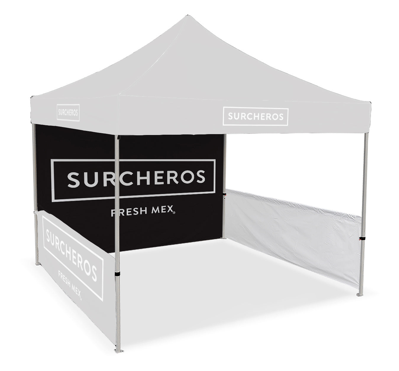 Back Wall for 10' x 10' Pop Up Event Tent-Black