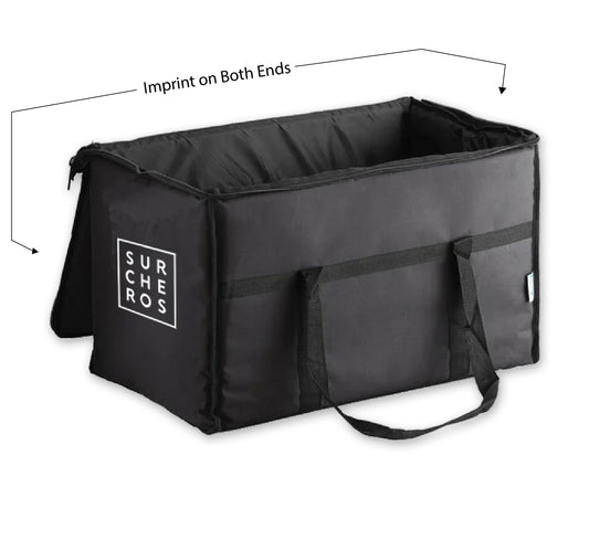 Insulated Catering Delivery Bag-Black with logo