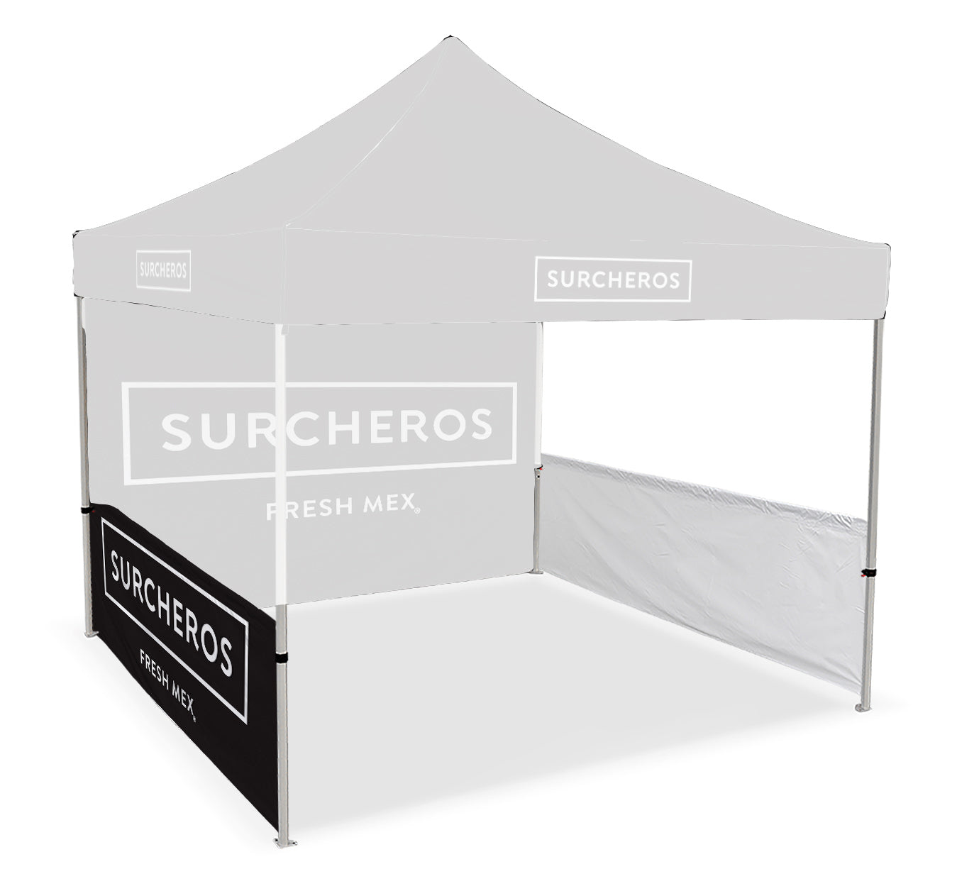 1/2 height side walls for 10' x 10' Pop Up Event Tent-Black