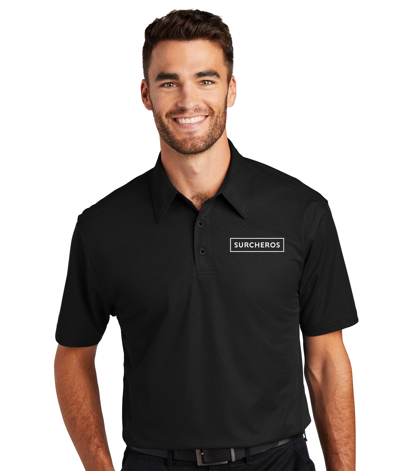 Men's Managers Polo Shirt-Black